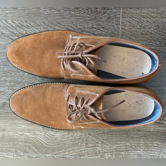 Parc City Boot Co. Men’s Brown Suede Dress Shoes - Size 10, Lace Up, Derby - Picture 3 of 9